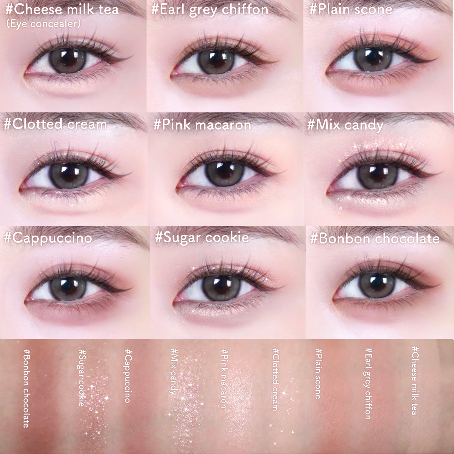 (1+1) Multi under eye palette＋Churun lip tint 01 Nudy camel